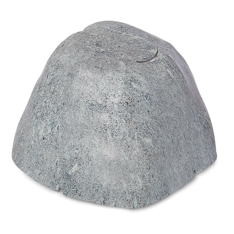  A grey rock shaped outdoor shield 